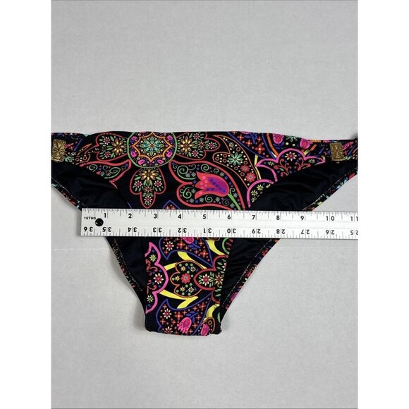 Phax Women's L Bikini Swim Bottom Black Multi Floral NWT - Picture 4 of 15